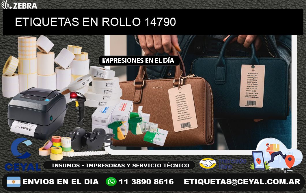 ETIQUETAS EN ROLLO 14790