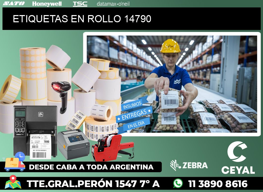 ETIQUETAS EN ROLLO 14790