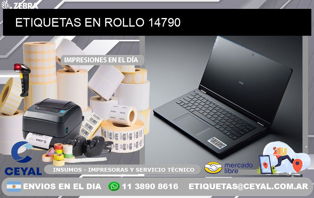 ETIQUETAS EN ROLLO 14790