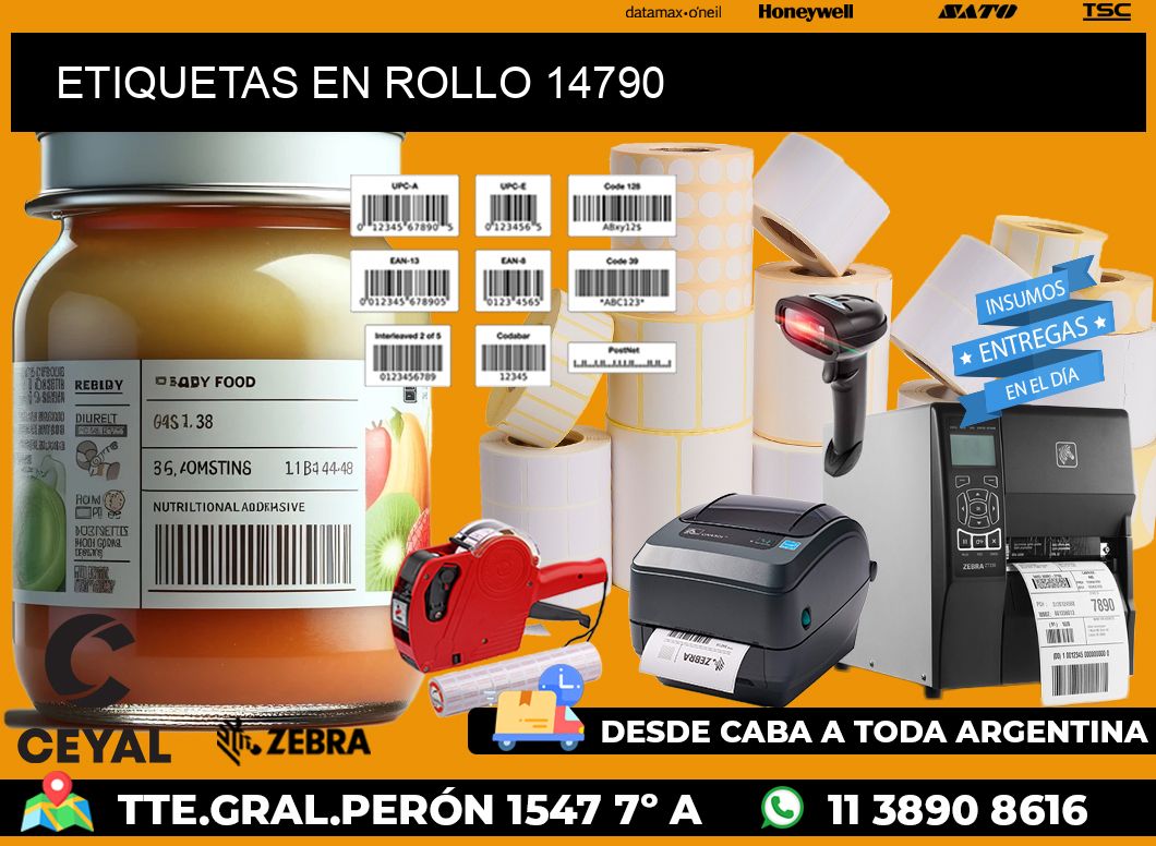 ETIQUETAS EN ROLLO 14790