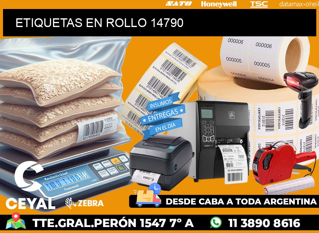 ETIQUETAS EN ROLLO 14790