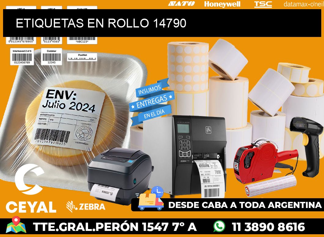 ETIQUETAS EN ROLLO 14790