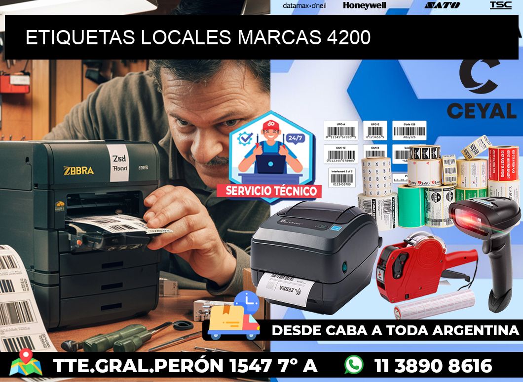 ETIQUETAS LOCALES MARCAS 4200