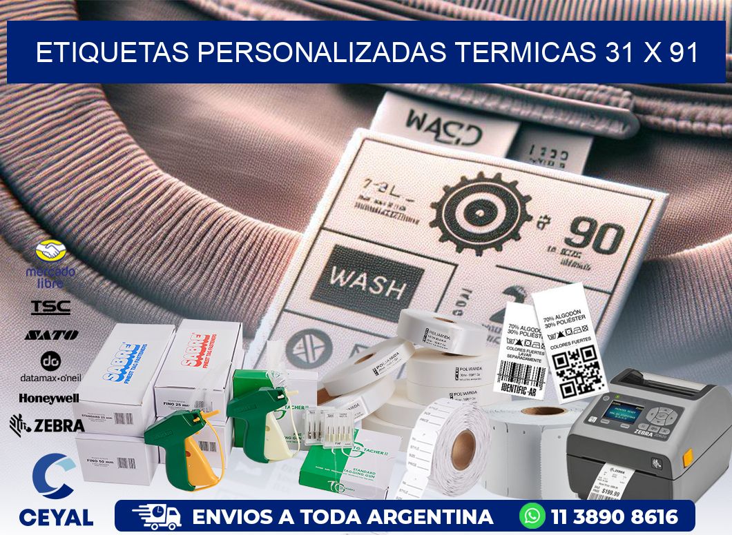 ETIQUETAS PERSONALIZADAS TERMICAS 31 x 91