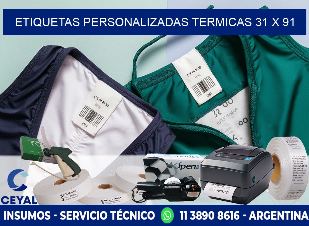 ETIQUETAS PERSONALIZADAS TERMICAS 31 x 91