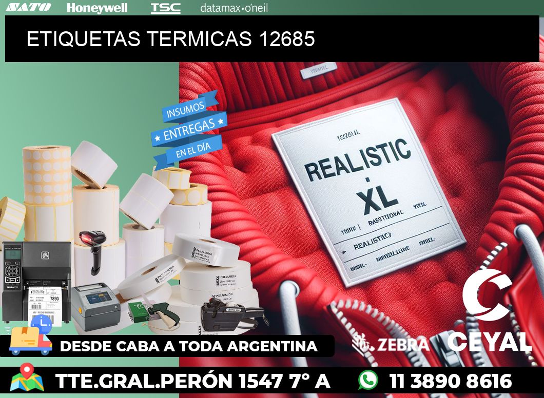 ETIQUETAS TERMICAS 12685