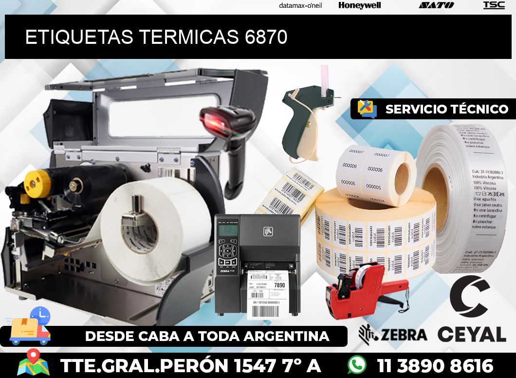 ETIQUETAS TERMICAS 6870