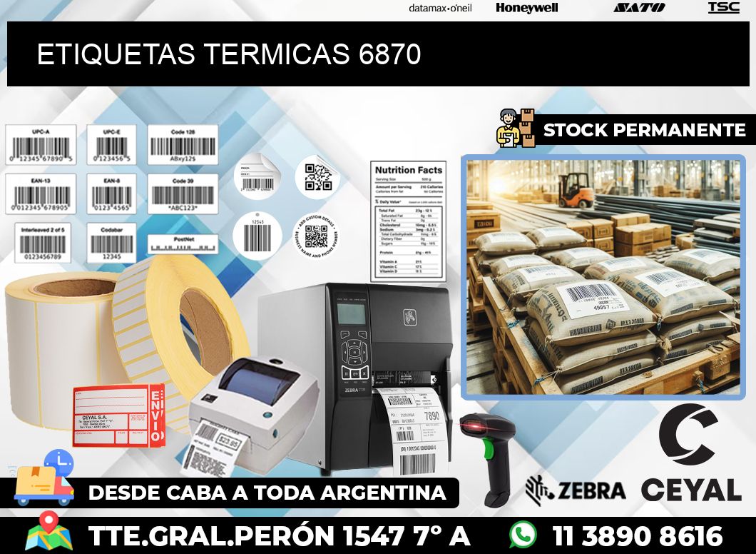 ETIQUETAS TERMICAS 6870