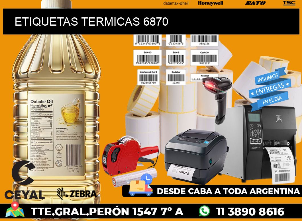 ETIQUETAS TERMICAS 6870