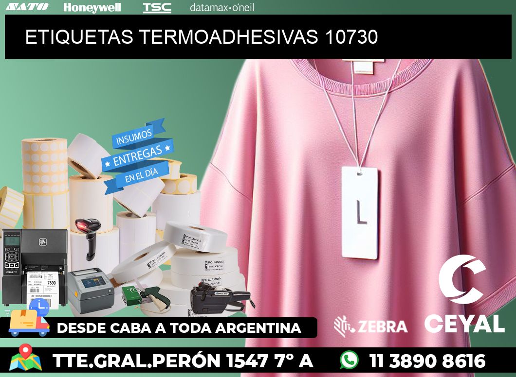 ETIQUETAS TERMOADHESIVAS 10730