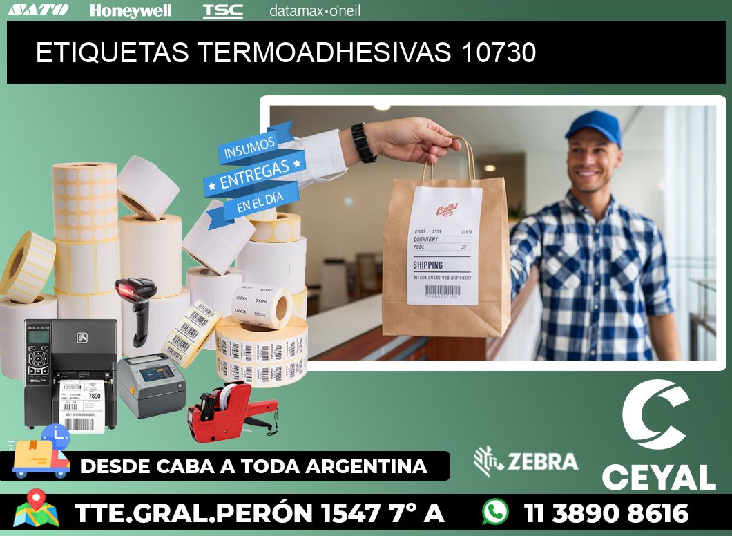 ETIQUETAS TERMOADHESIVAS 10730