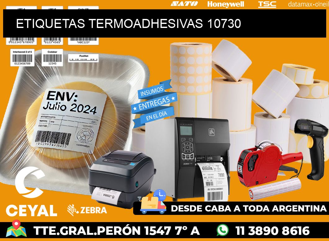 ETIQUETAS TERMOADHESIVAS 10730