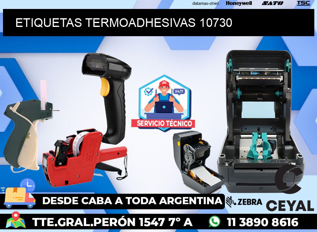 ETIQUETAS TERMOADHESIVAS 10730