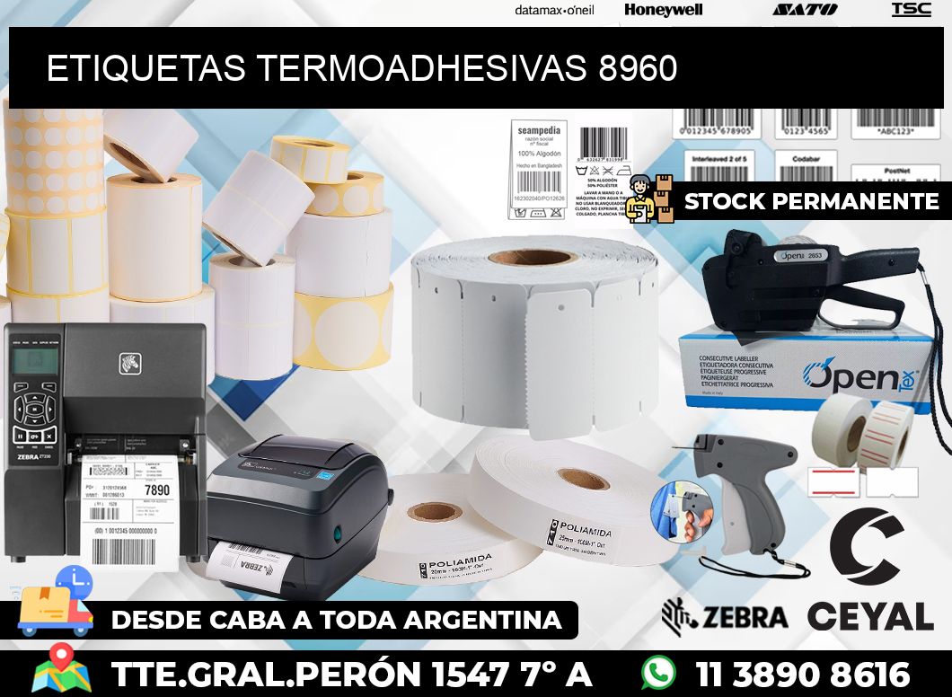 ETIQUETAS TERMOADHESIVAS 8960