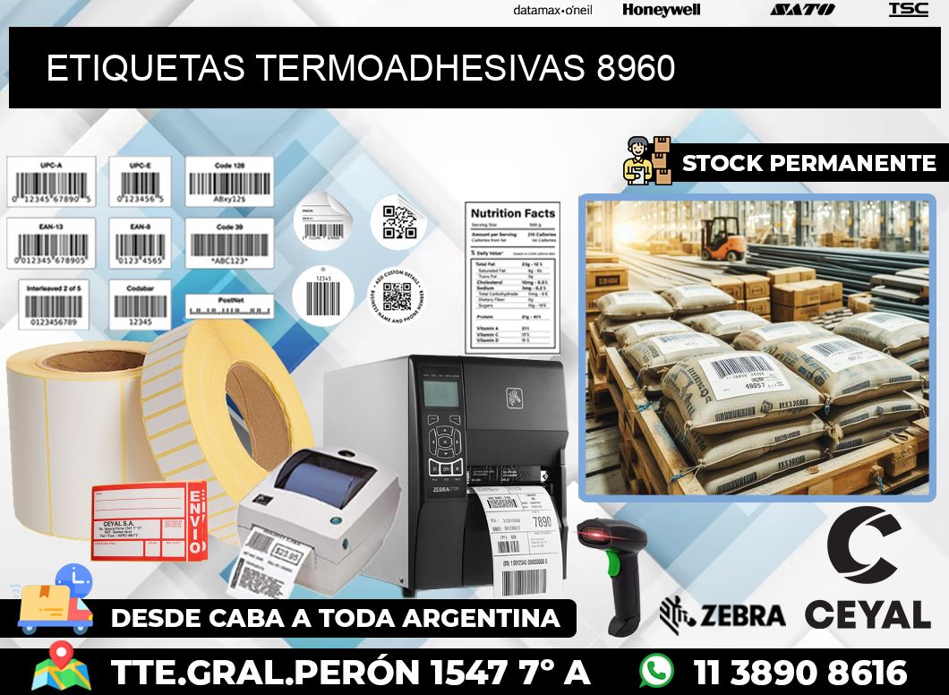 ETIQUETAS TERMOADHESIVAS 8960