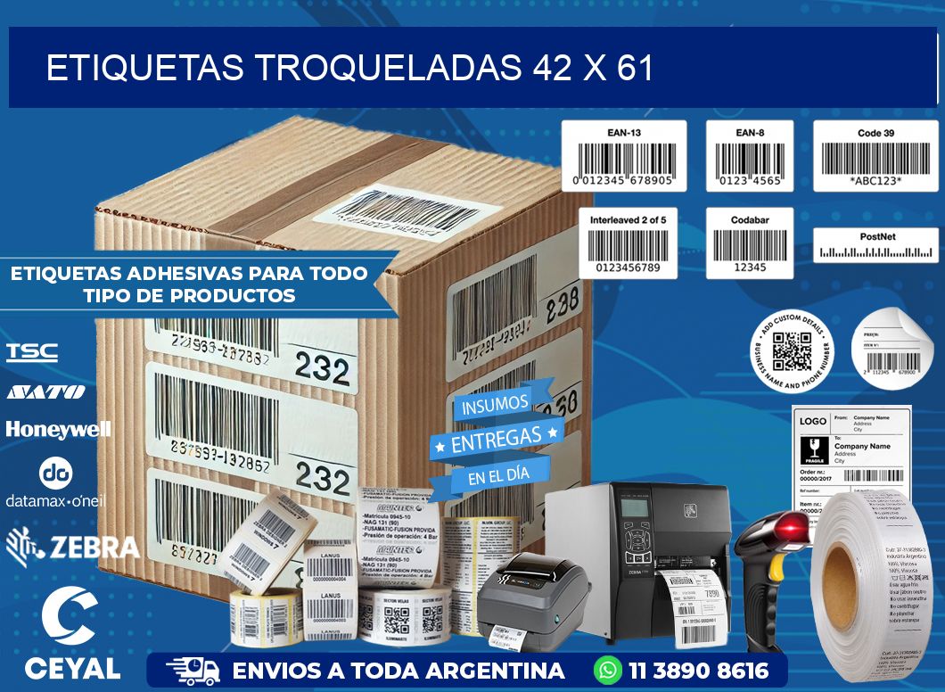 ETIQUETAS TROQUELADAS 42 x 61