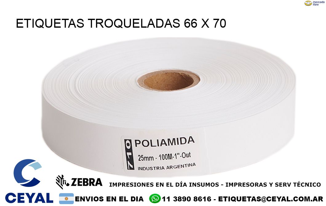 ETIQUETAS TROQUELADAS 66 x 70