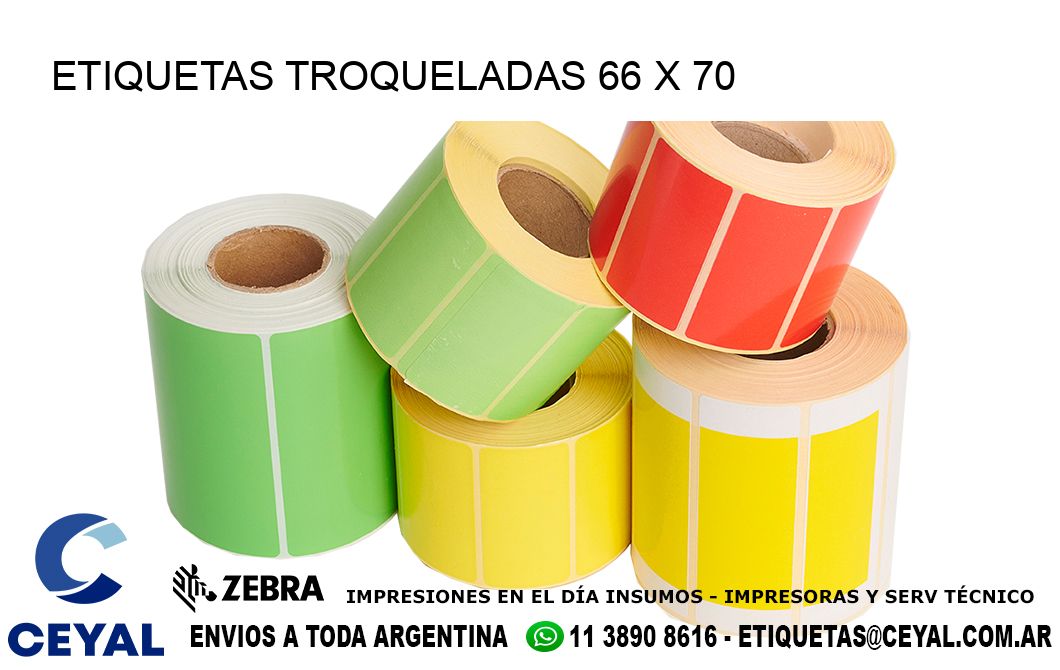 ETIQUETAS TROQUELADAS 66 x 70