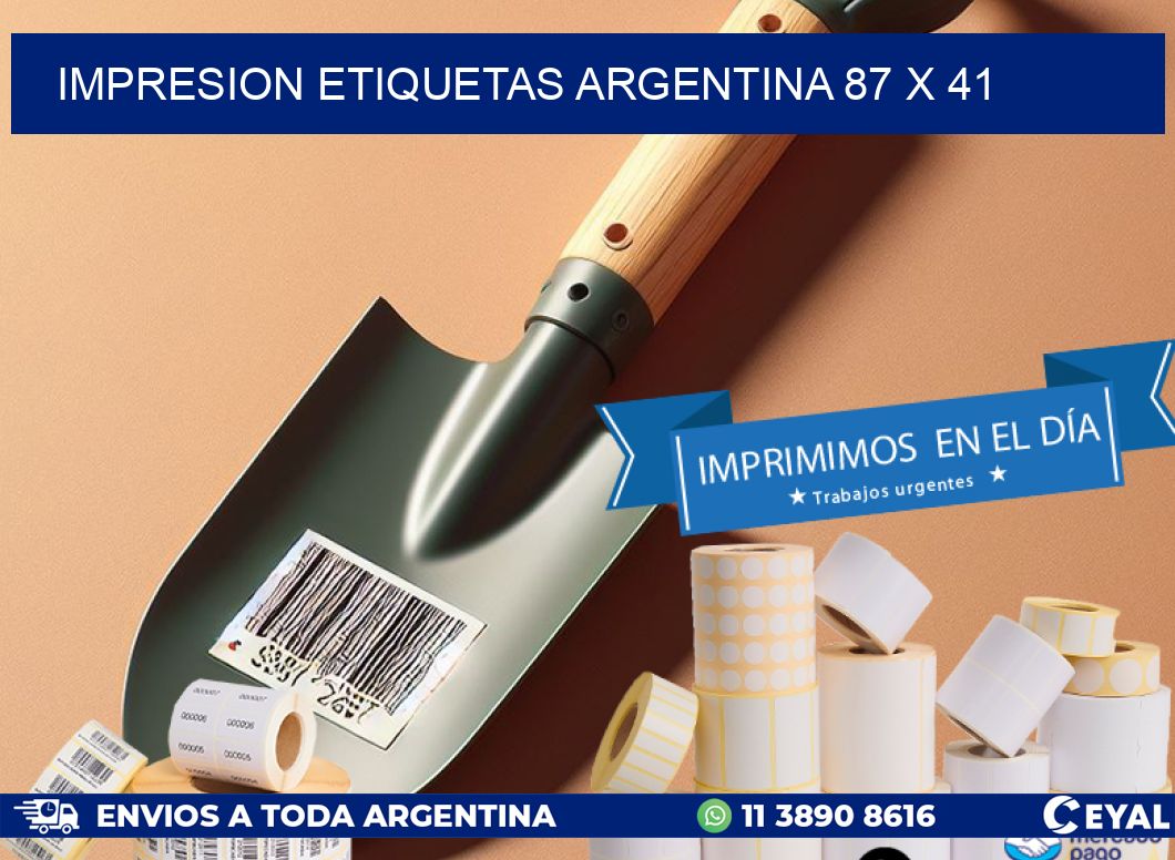 IMPRESION ETIQUETAS ARGENTINA 87 x 41