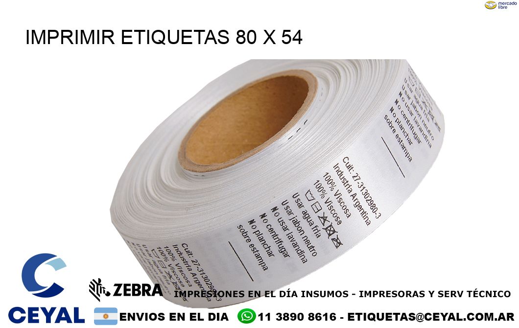 IMPRIMIR ETIQUETAS 80 x 54