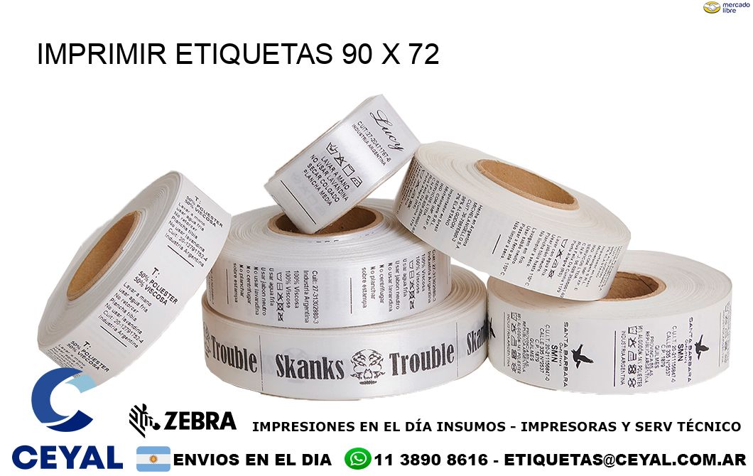 IMPRIMIR ETIQUETAS 90 x 72