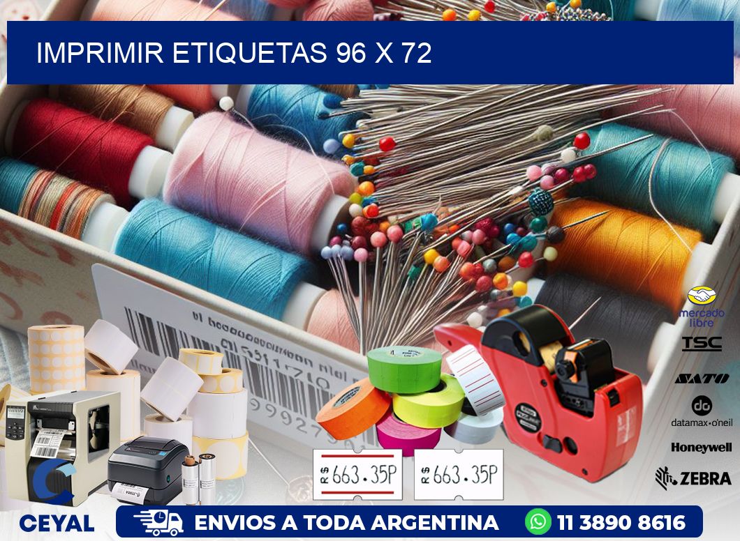 IMPRIMIR ETIQUETAS 96 x 72