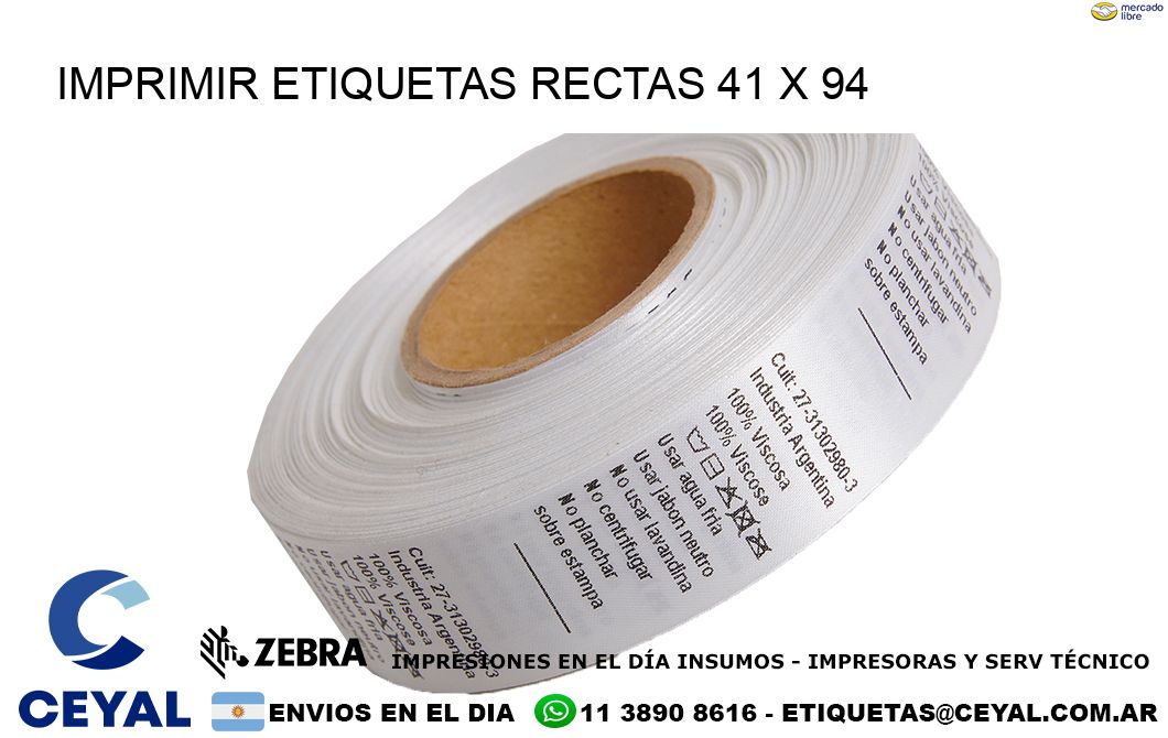 IMPRIMIR ETIQUETAS RECTAS 41 x 94