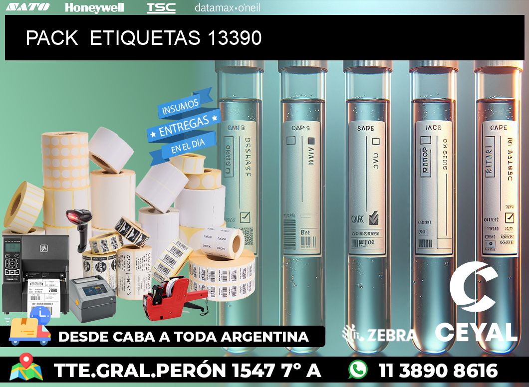 PACK  ETIQUETAS 13390