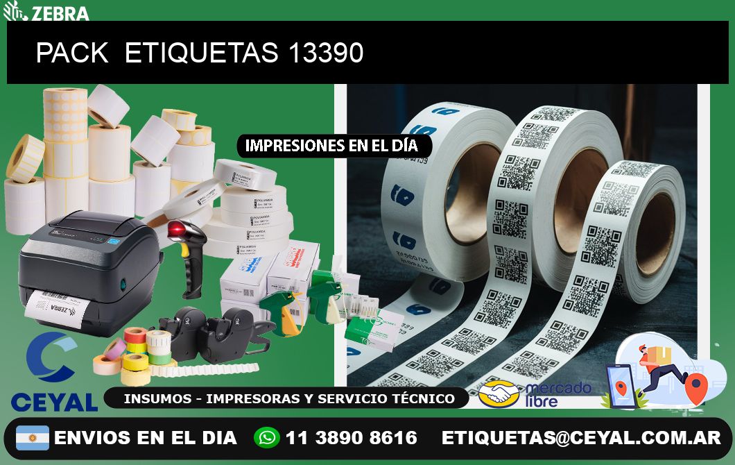 PACK  ETIQUETAS 13390