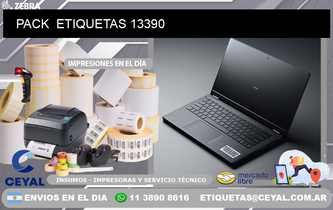 PACK  ETIQUETAS 13390