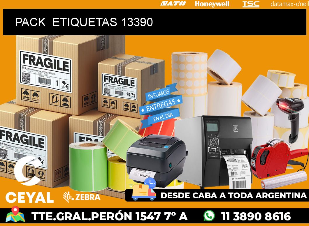 PACK  ETIQUETAS 13390