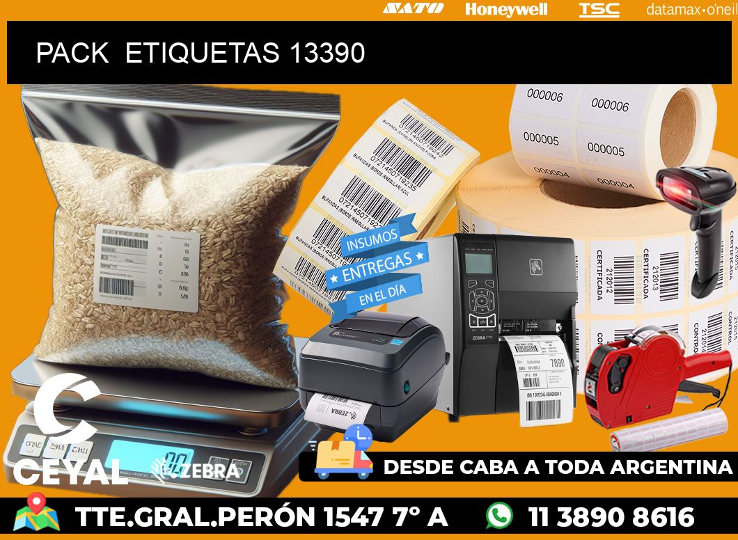 PACK  ETIQUETAS 13390