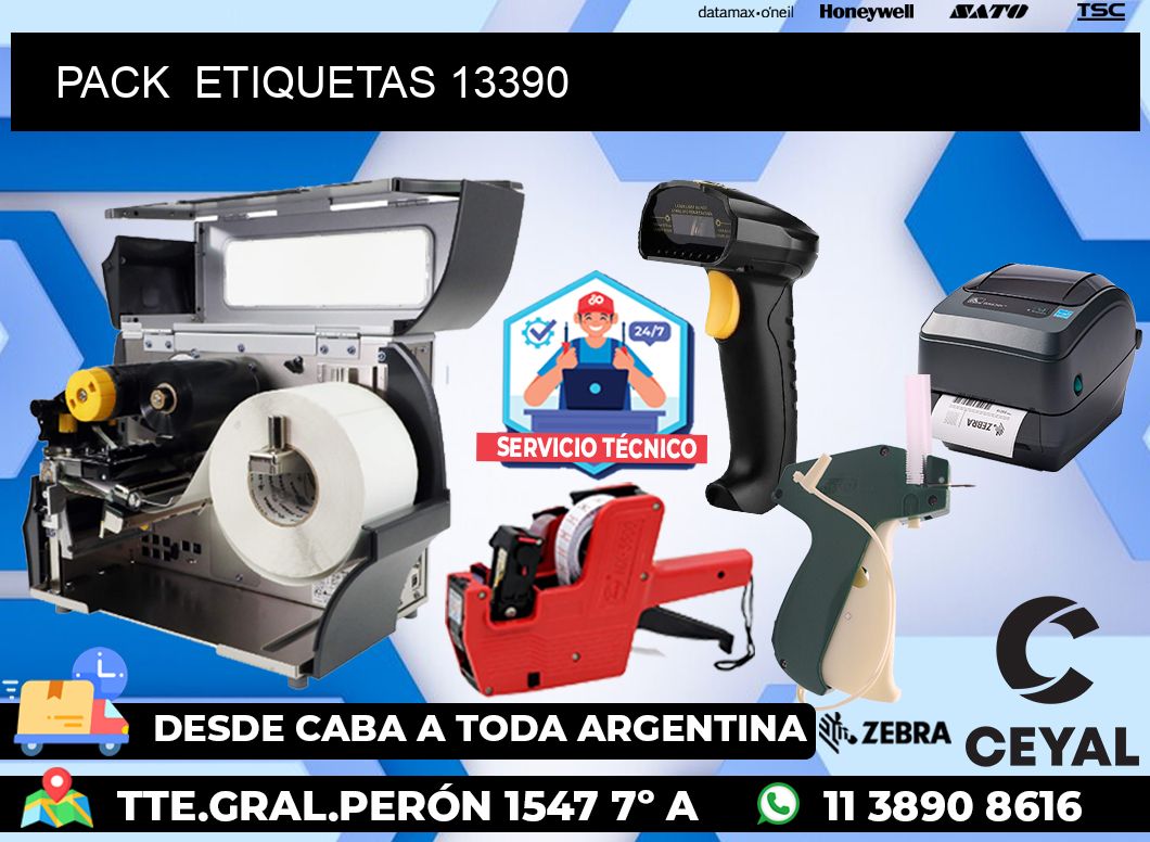 PACK  ETIQUETAS 13390