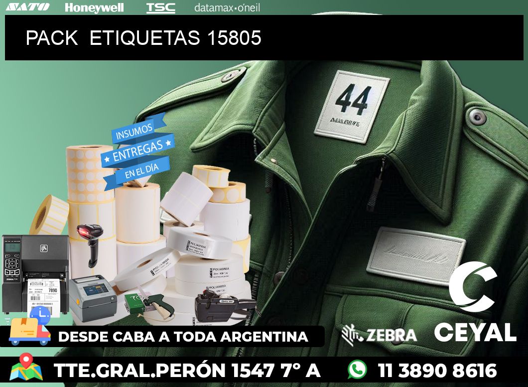 PACK  ETIQUETAS 15805