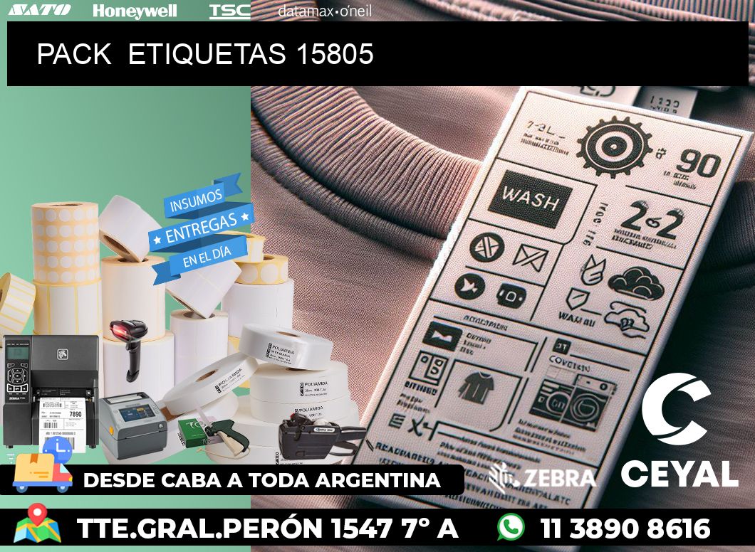 PACK  ETIQUETAS 15805