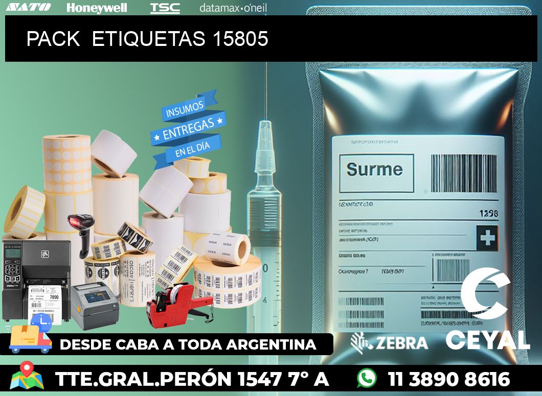 PACK  ETIQUETAS 15805