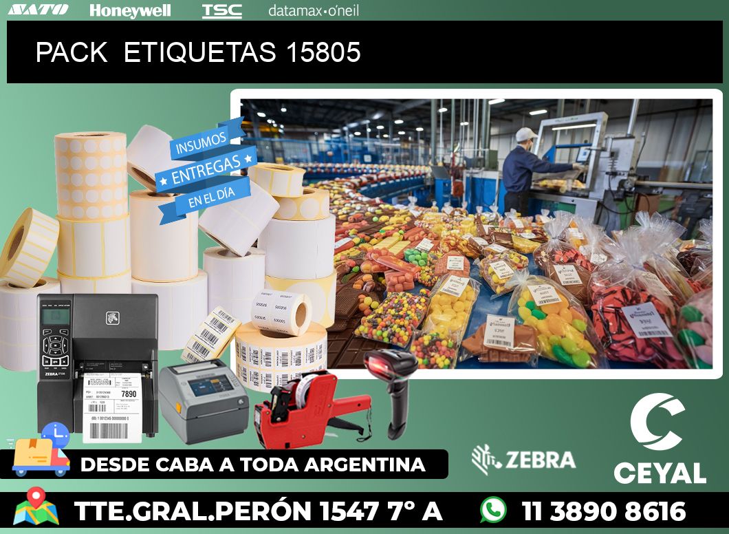 PACK  ETIQUETAS 15805