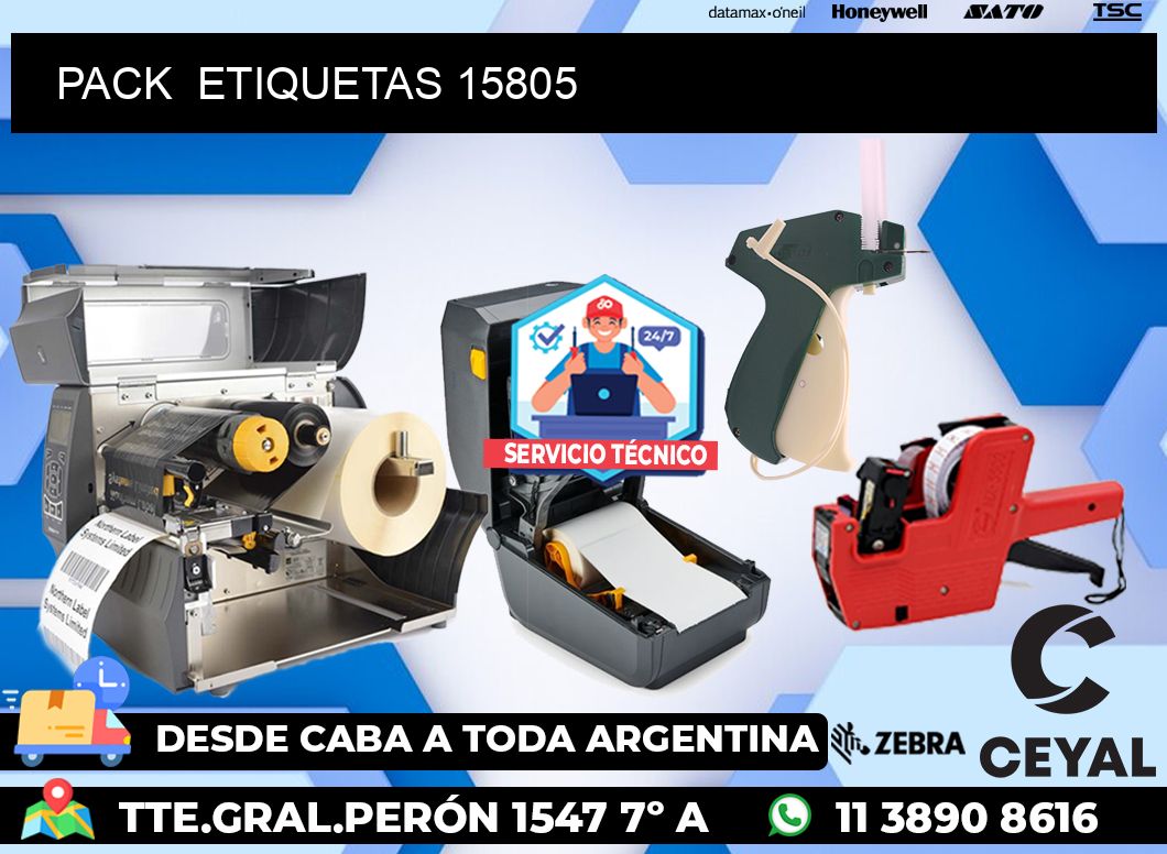 PACK  ETIQUETAS 15805