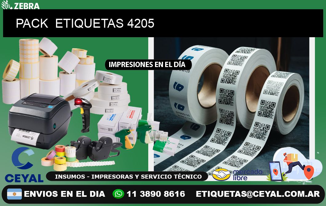 PACK  ETIQUETAS 4205