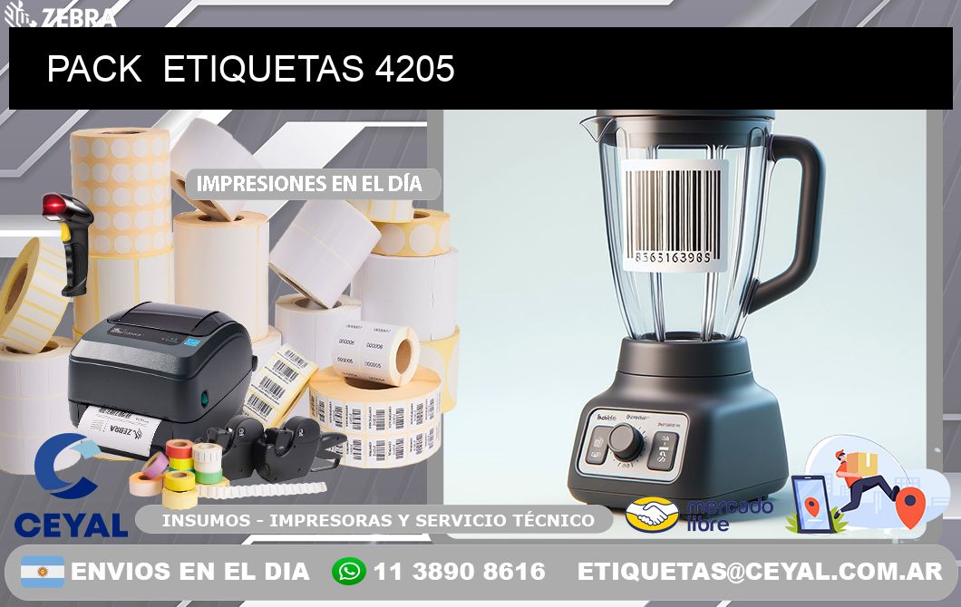 PACK  ETIQUETAS 4205