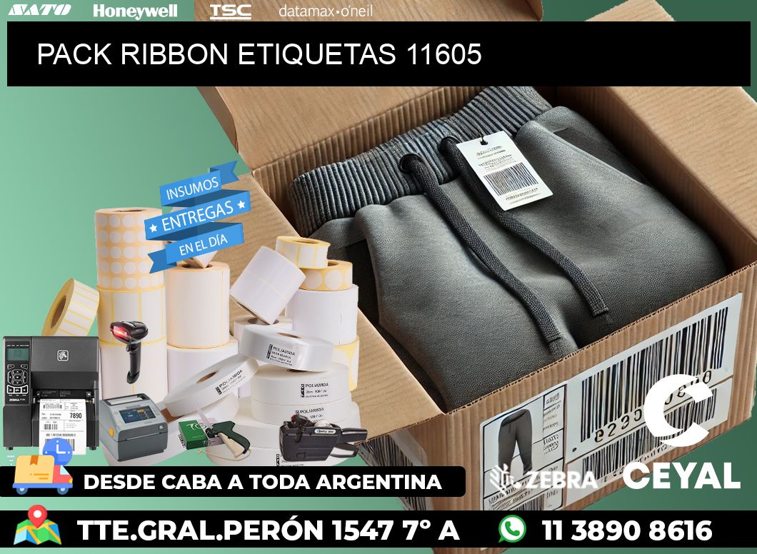 PACK RIBBON ETIQUETAS 11605