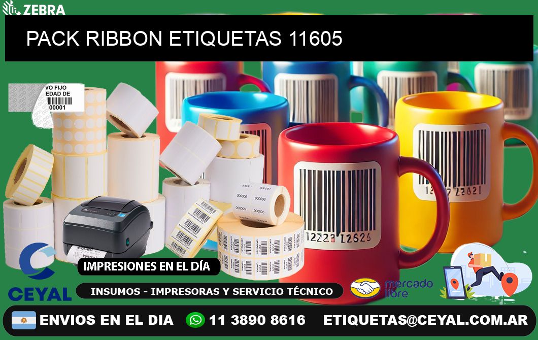 PACK RIBBON ETIQUETAS 11605