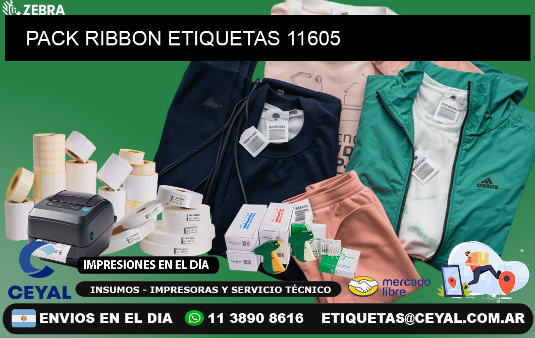 PACK RIBBON ETIQUETAS 11605