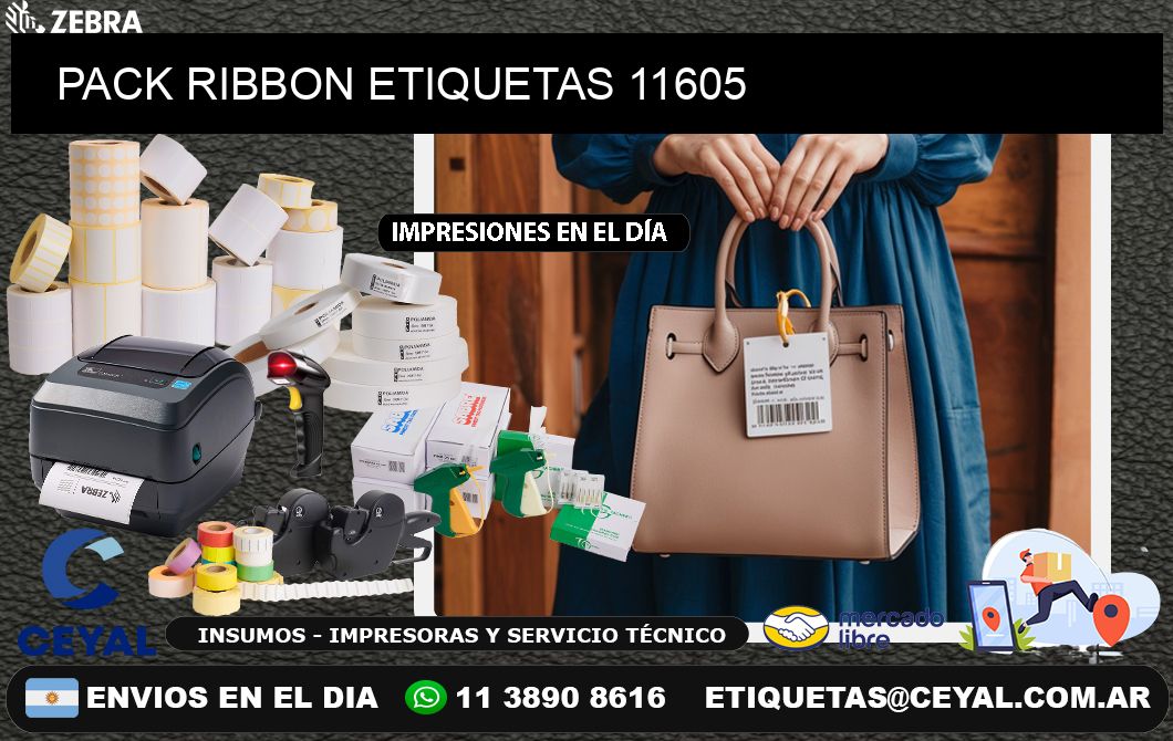 PACK RIBBON ETIQUETAS 11605