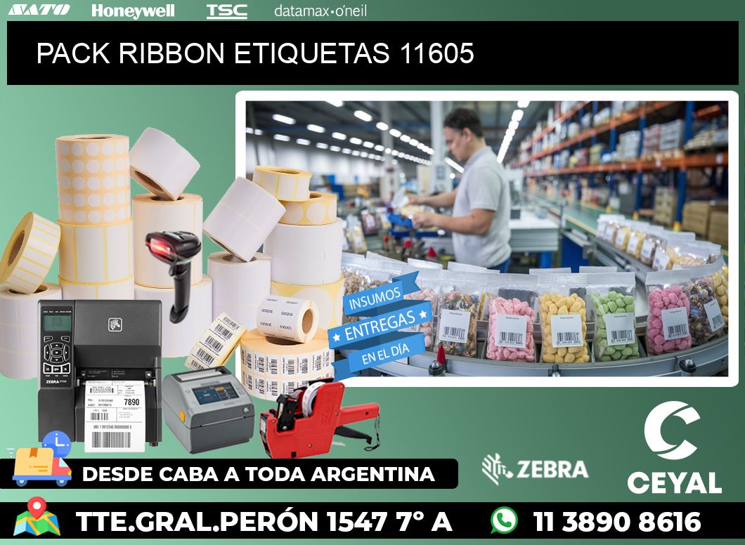 PACK RIBBON ETIQUETAS 11605