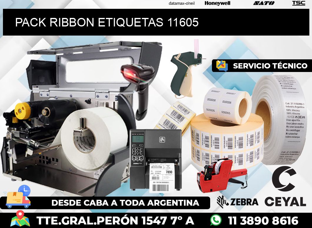 PACK RIBBON ETIQUETAS 11605