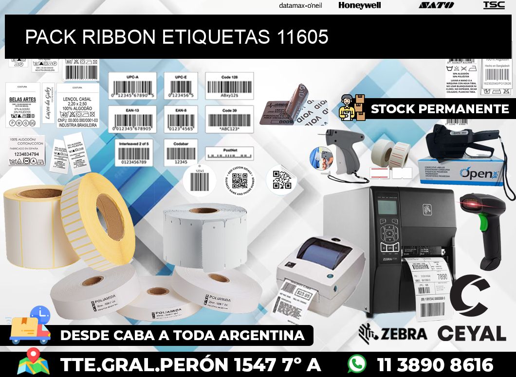 PACK RIBBON ETIQUETAS 11605