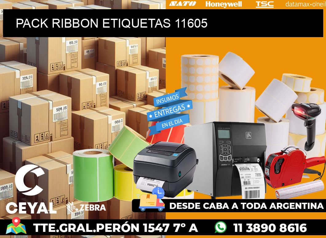 PACK RIBBON ETIQUETAS 11605