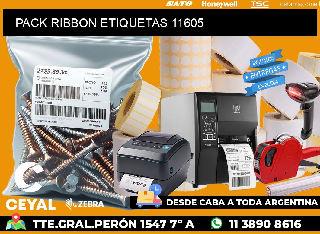 PACK RIBBON ETIQUETAS 11605