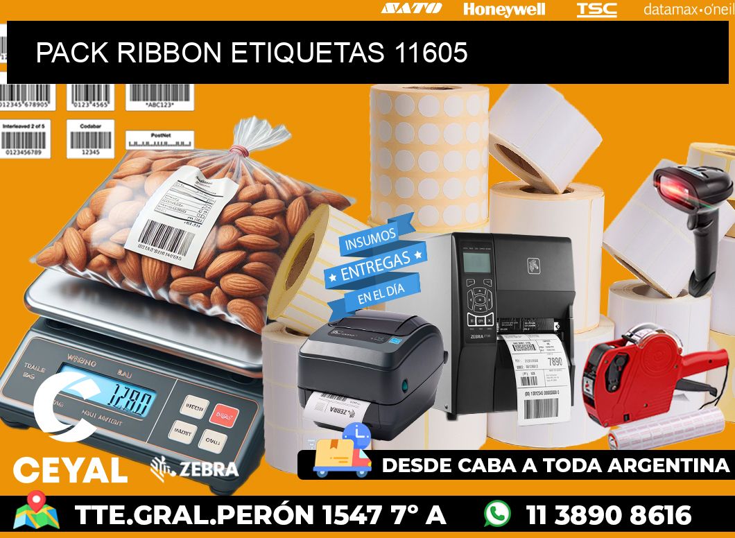 PACK RIBBON ETIQUETAS 11605